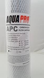 Carbon block slimline 20”x2.5” 10micron Aquapro